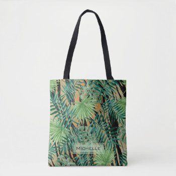Tiger Stripes Jungle Camouflage Personalised Tote Bag by LouiseBDesigns at Zazzle