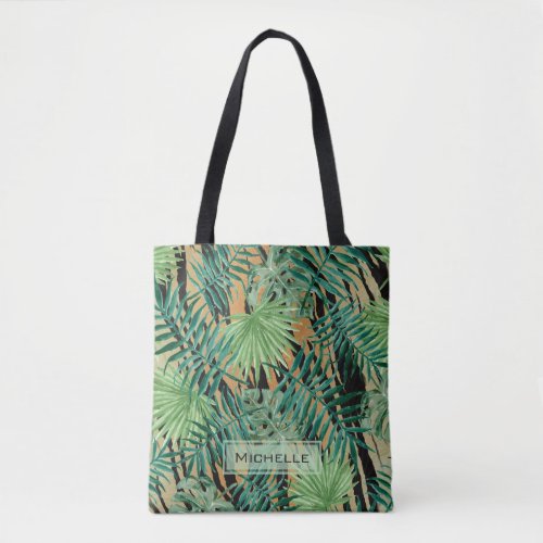 Tiger Stripes Jungle Camouflage Personalised Tote Bag