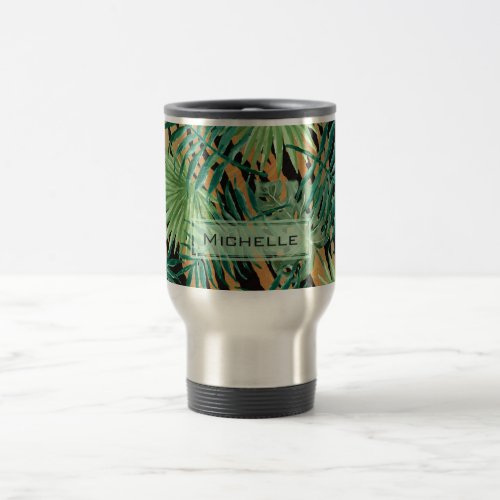 Tiger Stripes Jungle Camouflage Personalised Travel Mug