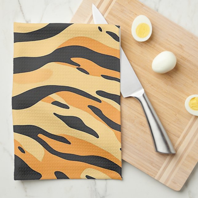 Tiger Stripes Kitchen Towel (Quarter Fold)