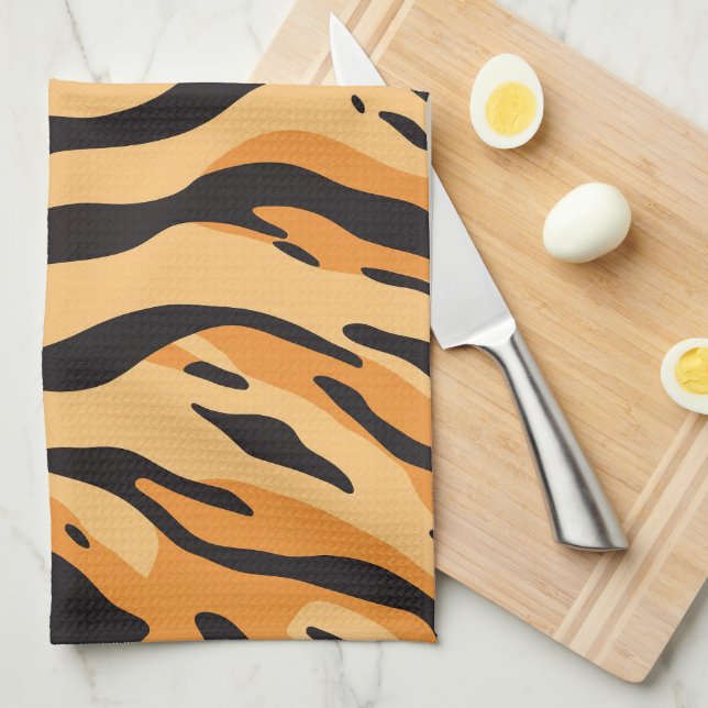 Tiger Stripes Kitchen Towel (Quarter Fold)