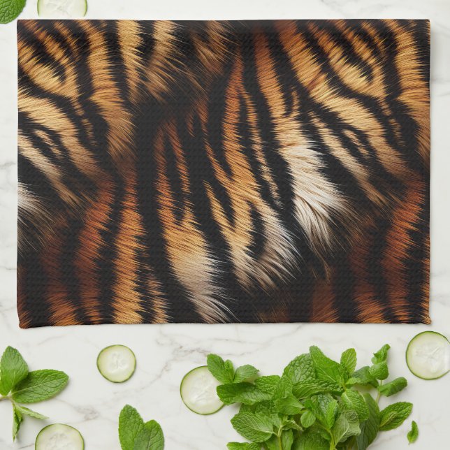 Tiger Stripes Kitchen Towel (Folded)