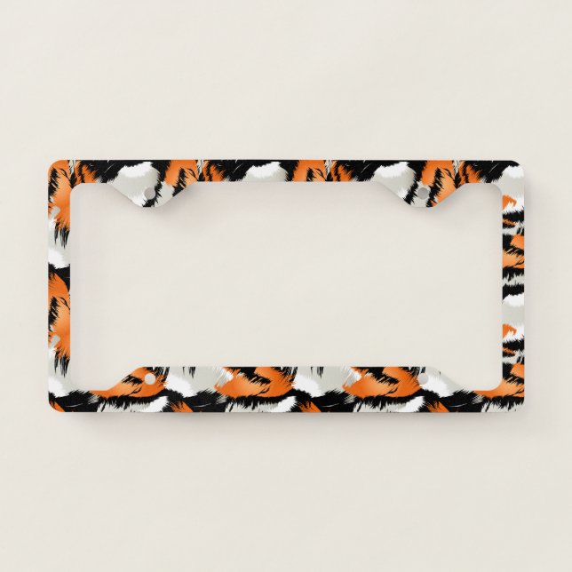 Tiger stripes license plate frame (Front)