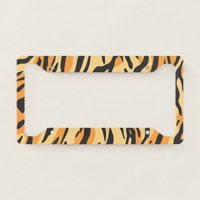 Tiger Stripes License Plate Frame (Front)