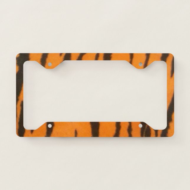 Tiger Stripes License Plate Frame (Front)