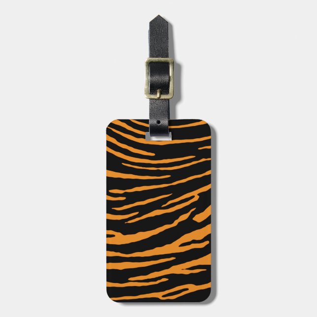 Tiger Stripes Luggage Tag (Front Vertical)