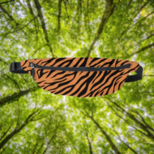 Tiger Stripes on Orange – Bold Animal Print Fanny Pack