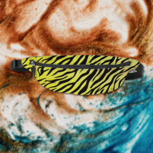 Tiger Stripes on Yellow – Fierce Animal Print Fanny Pack