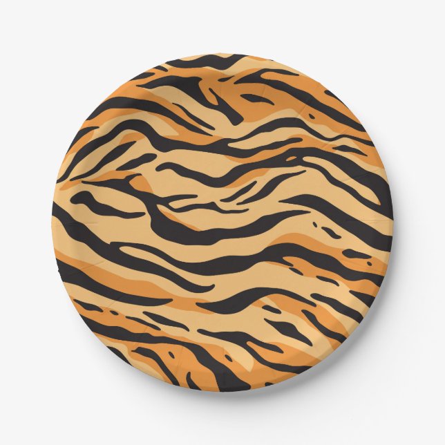 Tiger Stripes Paper Plates (Front)