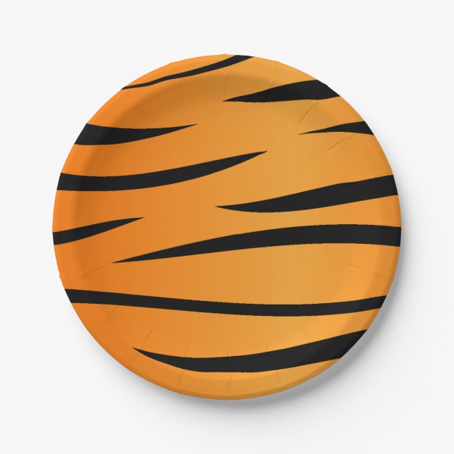 Tiger Stripes Paper Plates (Front)