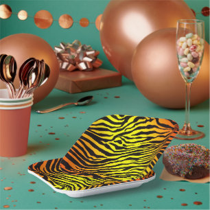 Tiger Stripes Paper Plates