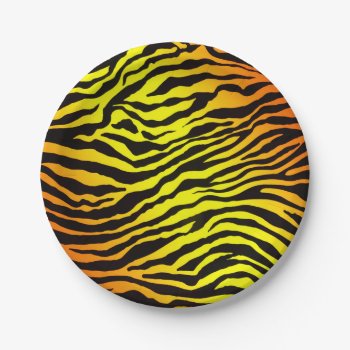 Tiger Stripes Paper Plates by CBgreetingsndesigns at Zazzle
