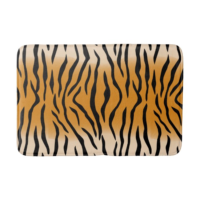 Tiger Stripes Pattern Bath Mat