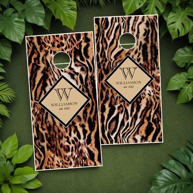 Tiger Stripes Pattern Cornhole Set (Tiger Stripes Pattern Cornhole Set)