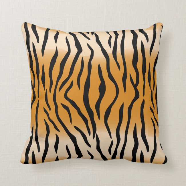 Tiger Stripes Pattern Design Throw Pillow