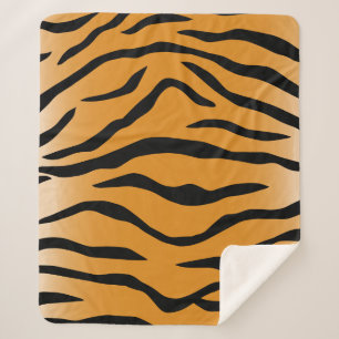 Tiger stripes pattern sherpa blanket
