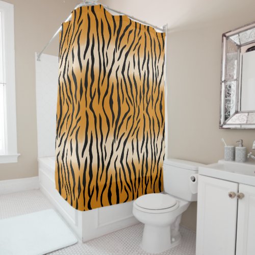 Tiger Stripes Pattern Shower Curtain