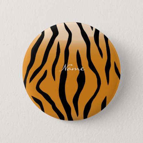 Tiger Stripes Pattern Thunder_Cove Button