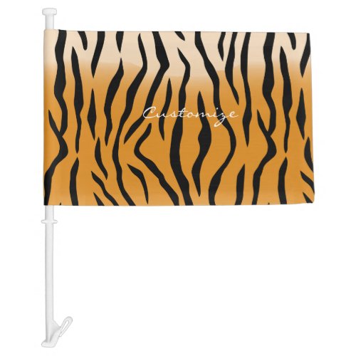 Tiger Stripes Pattern Thunder_Cove Car Flag