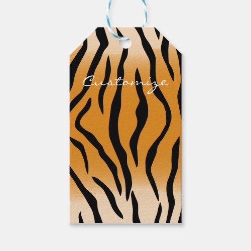 Tiger Stripes Pattern Thunder_Cove Gift Tags