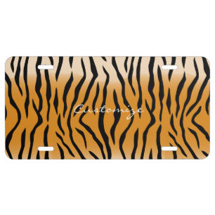 Tiger Stripes Pattern Thunder_Cove License Plate