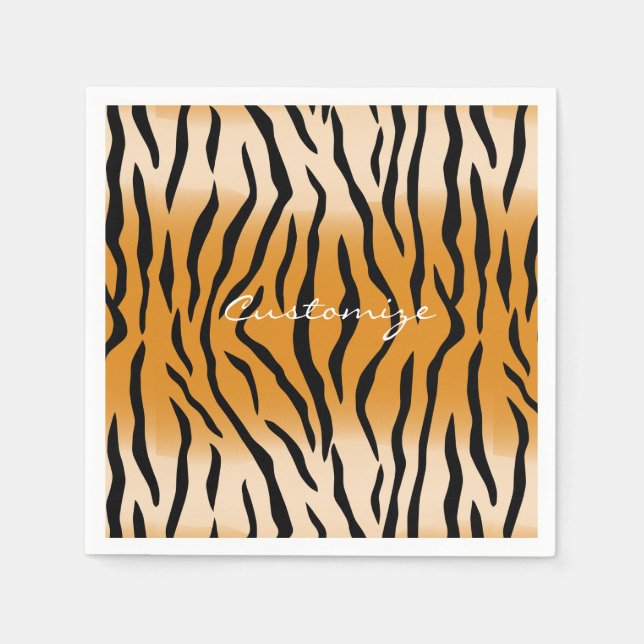 Tiger Stripes Pattern Thunder_Cove Napkins (Front)
