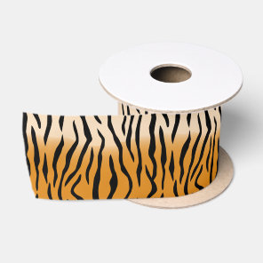 Tiger Stripes Pattern Thunder_Cove Satin Ribbon