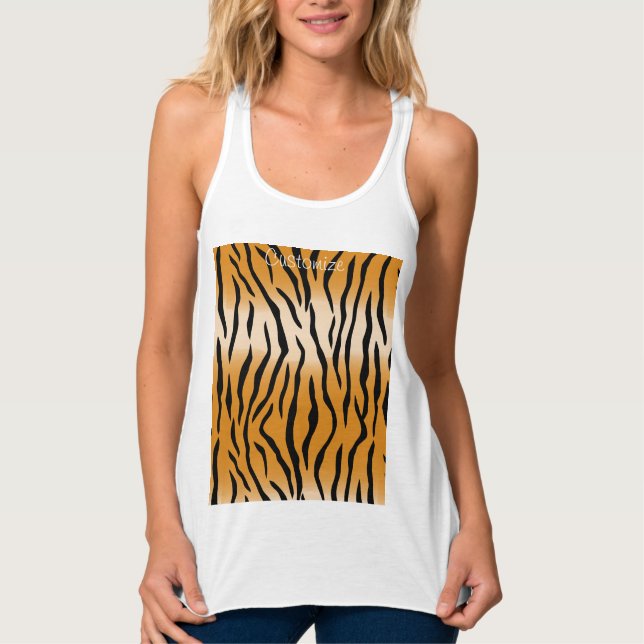 Tiger Stripes Pattern Thunder_Cove  Tank Top (Front)