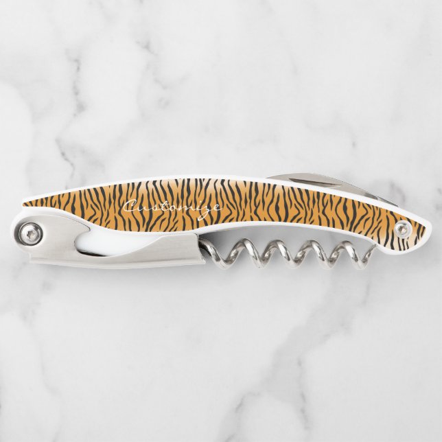 Tiger Stripes Pattern Thunder_Cove Waiter's Corkscrew (Front)