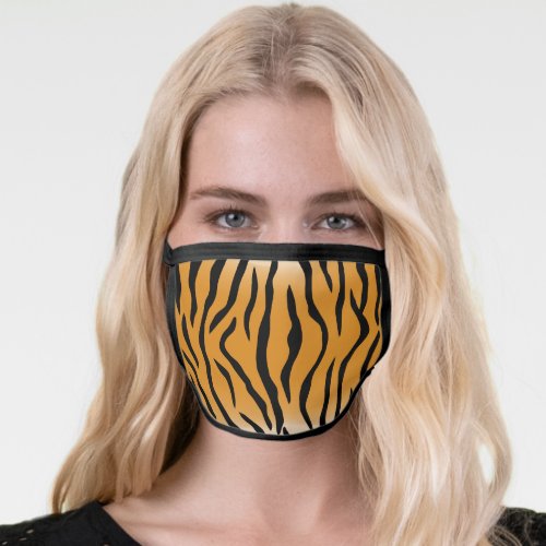 Tiger stripes pattern womens animal print fashion face mask