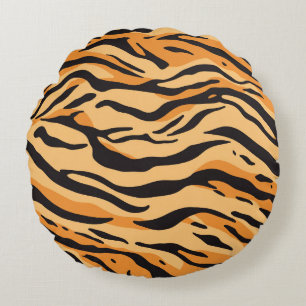 Tiger Stripes Round Pillow