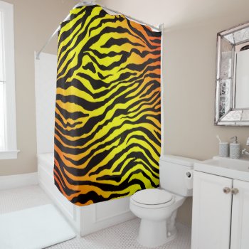 Tiger Stripes Shower Curtain by CBgreetingsndesigns at Zazzle