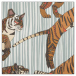 tiger stripes silver fabric