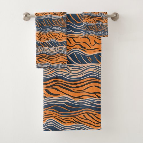 Tiger Stripes Skin Inspired Design Bath Towel Set