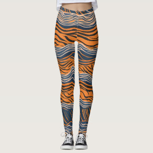 Tiger Stripes Skin Inspired Design Leggings