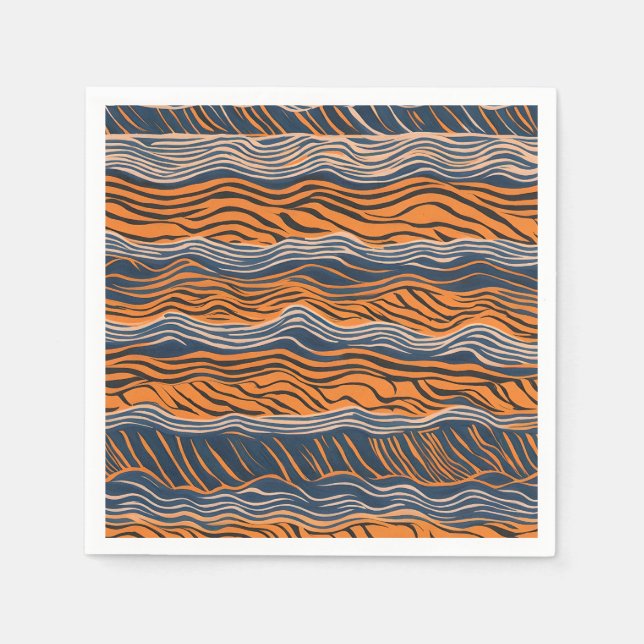 Tiger Stripes Skin Inspired Design Napkins (Front)