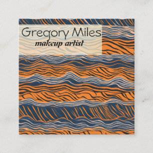 Tiger Stripes Skin Inspired Design Square Business Card