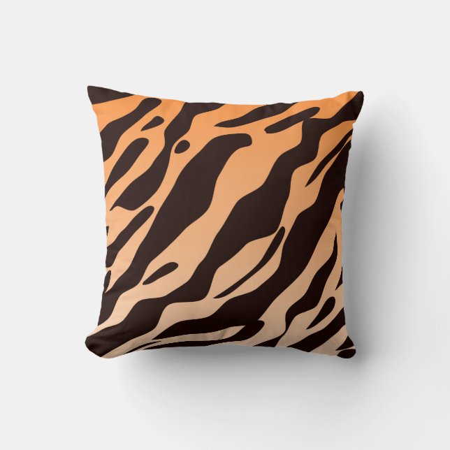 Tiger Stripes Throw Pillow (Front)