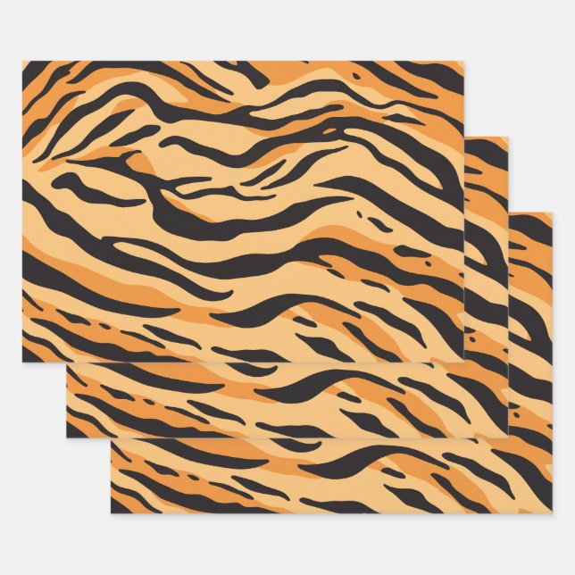 Tiger Stripes Wrapping Paper Sheets (Set)
