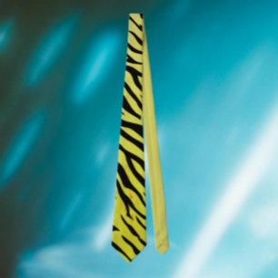 Tiger Stripes Yellow Necktie – Bold Animal Print