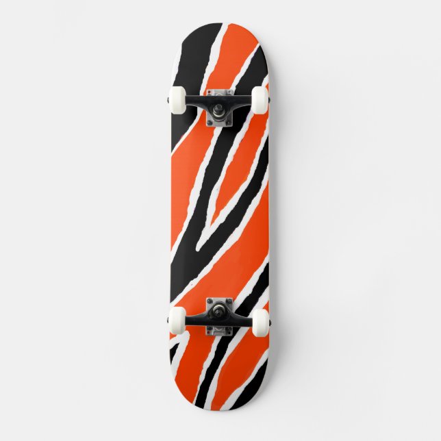 Tiger Strips Skateboard Deck (Front)