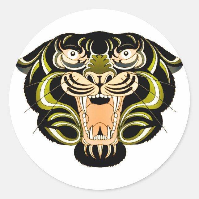 Tiger Style 1 Classic Round Sticker (Front)