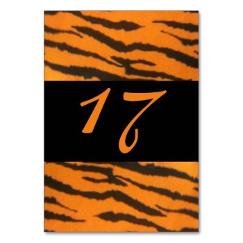 Tiger Style Table Number by PattiJAdkins at Zazzle