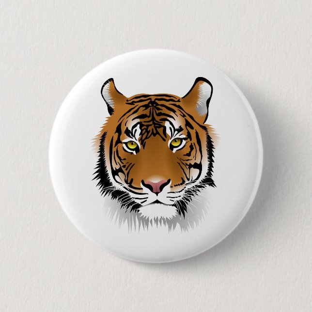 Tiger Sumatran Tiger Wildlife Man-Eater Wildcat Button (Front)