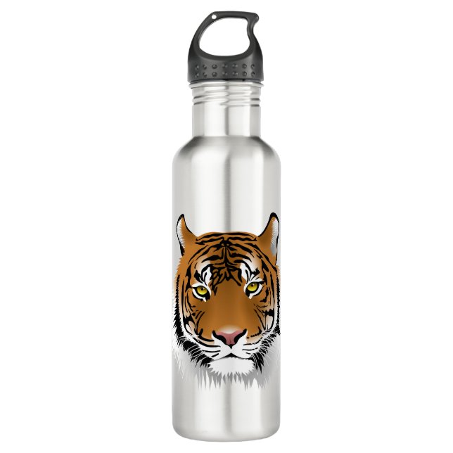 Tiger Sumatran Tiger Wildlife Man-Eater Wildcat Stainless Steel Water Bottle (Front)