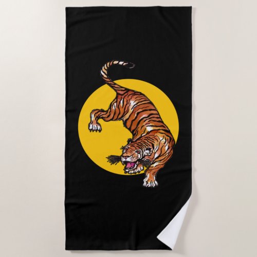 Tiger Sun Beach Towel
