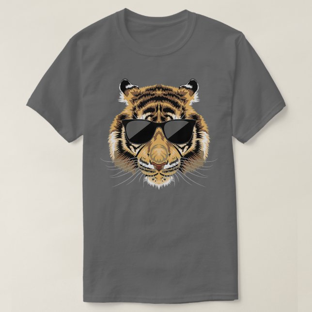 Tiger Sunglasses Zoologist Zookeeper Safari Wildli T-Shirt (Design Front)