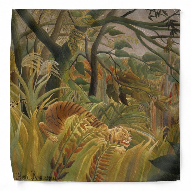 Tiger Surprised in a Tropical Storm Bandana (Front)