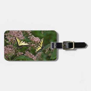 Tiger Swallowtail Butterflies on Joe Pye Weed Luggage Tag