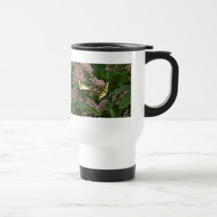 Tiger Swallowtail Butterflies on Joe Pye Weed Travel Mug